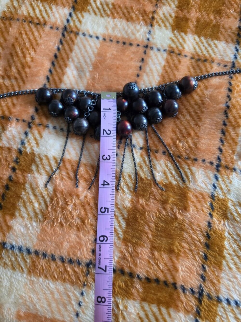 Baubles and Chain Necklace, hematite. - Picture 3 of 8